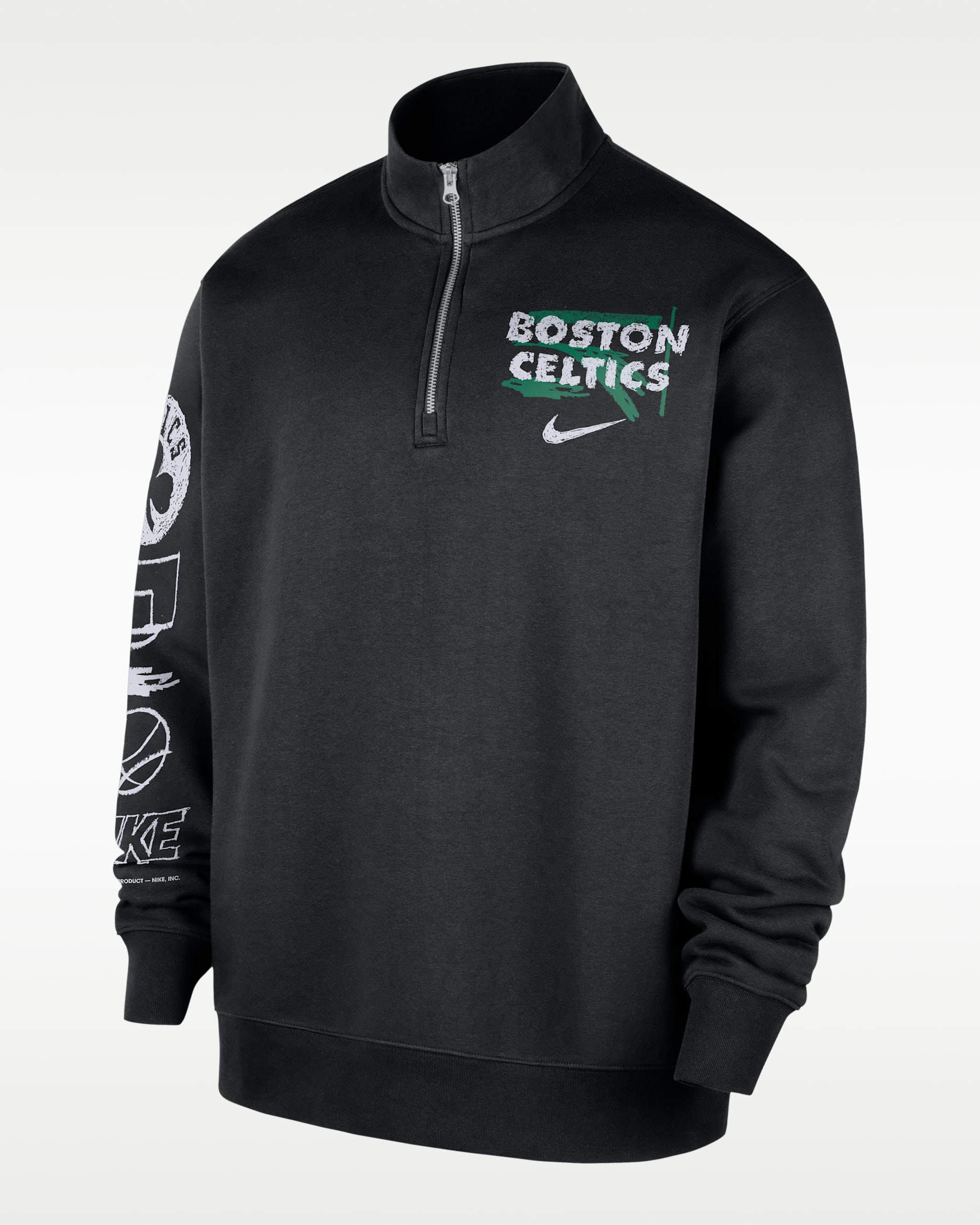 Boston Celtics Courtside Men's Nike NBA Club 1/2-Zip Top. Nike IE